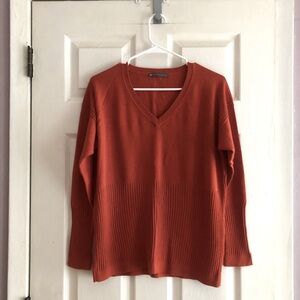 New Sweater Elliot Lauren burnt orange jumper pullover Cotton Blend New S-M